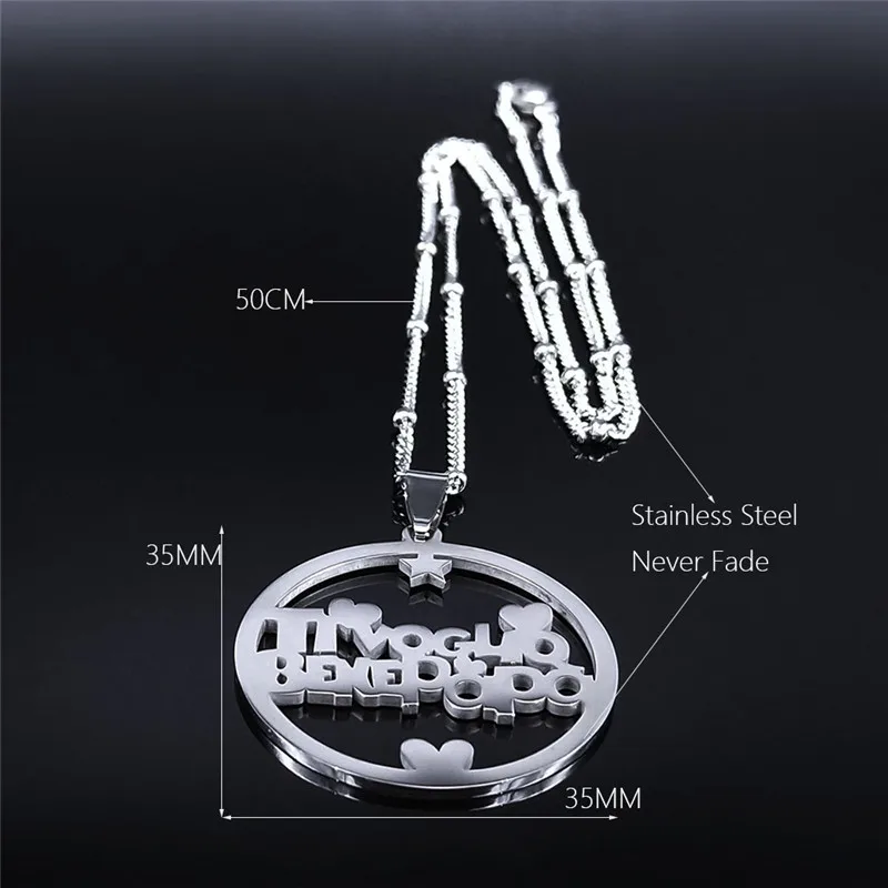 Italian Dad Stainless Steel Charm Necklaces Silver Color PAPA Necklaces Men Jewelry Father's Day Gift collana uomo N439S01
Italian Dad Stainless Steel Charm Necklaces Silver Color PAPA Necklaces Men Jewelry Father's Day Gift collana uomo N439S01