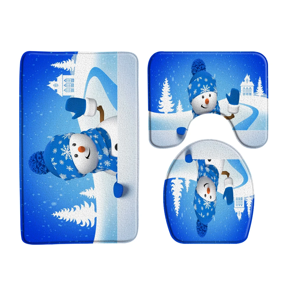 Cute Cartoon Snowman Bath Mat 3 Piece Bathroom Mat Non-Slip Entrance Door Mat Carpet Christmas Toilet Decor Bathroom Supplies
Cute Cartoon Snowman Bath Mat 3 Piece Bathroom Mat Non-Slip Entrance Door Mat Carpet Christmas Toilet Decor Bathroom Supplies
