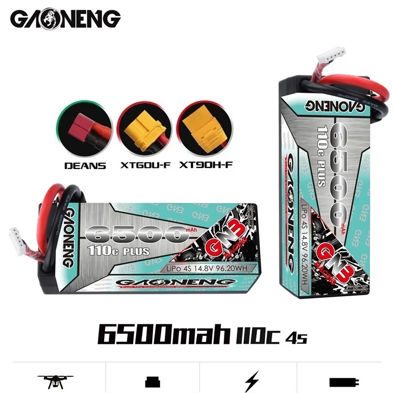 1-2PCS GNB 14.8v 6500mAh 110C MAX 220C LiPo Battery For remote control Car Racing Spare Parts With Shell Upgrade LiHV 4S Battery
1-2PCS GNB 14.8v 6500mAh 110C MAX 220C LiPo Battery For remote control Car Racing Spare Parts With Shell Upgrade LiHV 4S Battery