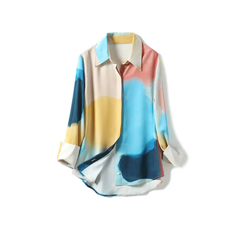 Houthion Chiffon Women's Blouse Loose Striped Colorful Shirt Breasted Casual New Korean Long Sleeve Top Fashion Blouses Button
Houthion Chiffon Women's Blouse Loose Striped Colorful Shirt Breasted Casual New Korean Long Sleeve Top Fashion Blouses Button