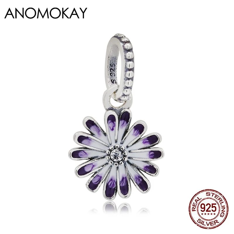 Anomokay Classic Purple Little Daisy Charm Pendant for DIY Silver Jewelry 100% Sterling 925 Silver Flower Beads Pendant
Anomokay Classic Purple Little Daisy Charm Pendant for DIY Silver Jewelry 100% Sterling 925 Silver Flower Beads Pendant