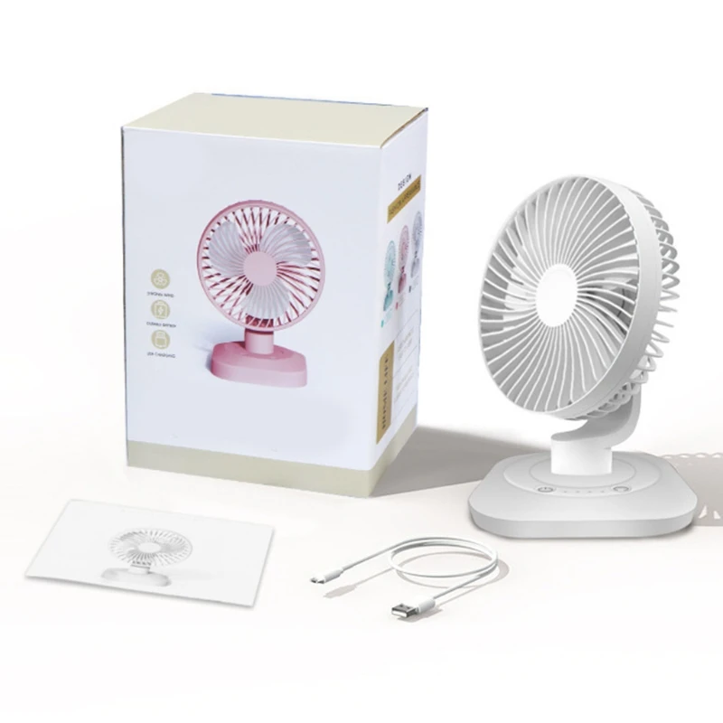 3000mAh USB Rechargeable 120 Degree Oscillation Desk Fan 3 Gear Shaking Head Fan for Home Office Dormitory Outdoor Camping 19QE
3000mAh USB Rechargeable 120 Degree Oscillation Desk Fan 3 Gear Shaking Head Fan for Home Office Dormitory Outdoor Camping 19QE