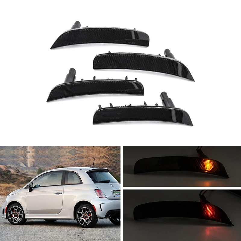 Европейский стиль для спортивных моделей Fiat 500 2011-2017, 4 шт. дымчатые боковые габаритные огни F & R, корпуса с лампочками
Европейский стиль для спортивных моделей Fiat 500 2011-2017, 4 шт. дымчатые боковые габаритные огни F & R, корпуса с лампочками