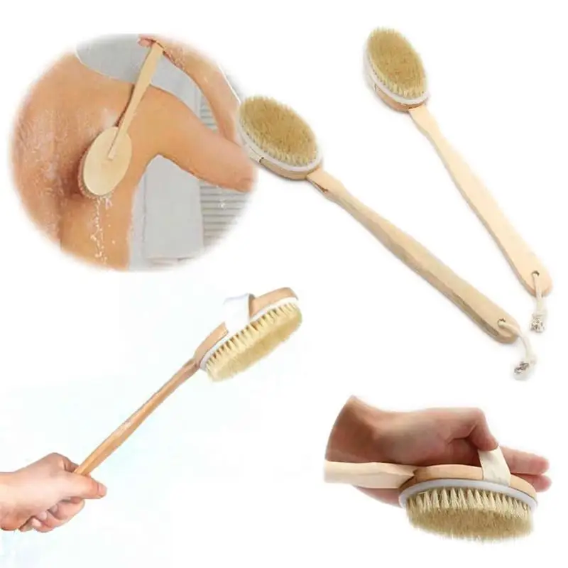 Wooden Natural Bristle Body Brush Massager Bath Shower Brush Long Handle Back Spa Scrubber Free Shipping
Wooden Natural Bristle Body Brush Massager Bath Shower Brush Long Handle Back Spa Scrubber Free Shipping