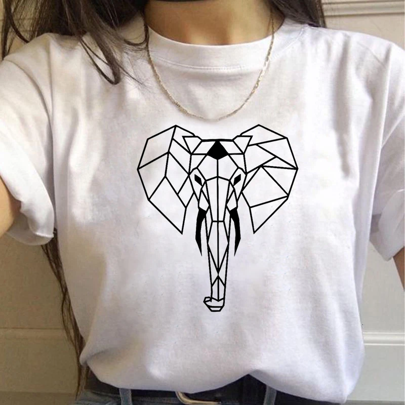 Summer Fashion Shirt Geometric animal head Graphic T Shirt Women Tops Base O-neckBlack Tees Short Sleeve Funny Girls Tshirt
Summer Fashion Shirt Geometric animal head Graphic T Shirt Women Tops Base O-neckBlack Tees Short Sleeve Funny Girls Tshirt