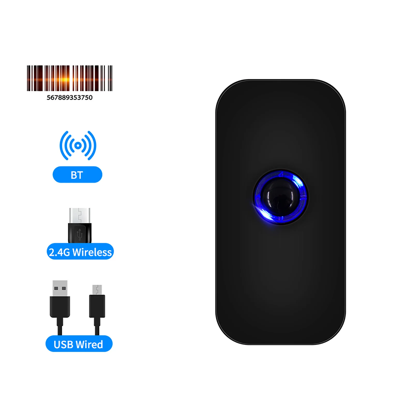 Barcode scanner aibecy barcode scanner 3-in-1 handheld 1D / 2D / QR barcode scanner compatible with BT and 2.4G wireless
Barcode scanner aibecy barcode scanner 3-in-1 handheld 1D / 2D / QR barcode scanner compatible with BT and 2.4G wireless