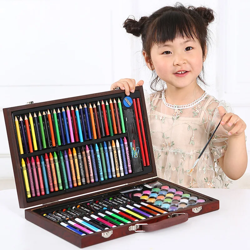 

New Children's Painting Set Learning Supplies Kindergarten Paintbrush Painting Watercolor Crayon Marker Art Stationery Gifts