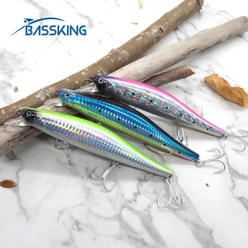 

BASSKING Sinking Minnow Lure 16cm 80g Hard Baits Fishing Lure Treble Hook Wobbler Hard Bait Carp Bass Lures Isca Artificial