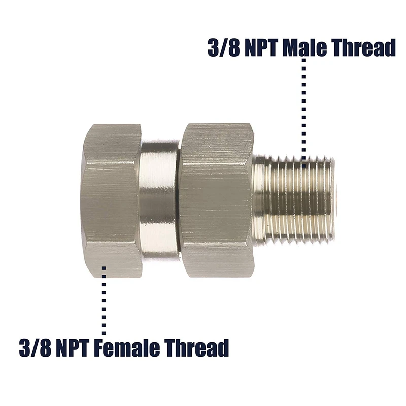 High Pressure Car Washing Cleaning Washer Swivel, 4500 Psi, 3/8 Inch Npt-Male Thread Fitting, Stainless Steel
High Pressure Car Washing Cleaning Washer Swivel, 4500 Psi, 3/8 Inch Npt-Male Thread Fitting, Stainless Steel