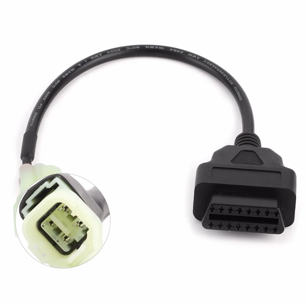 Считыватель кабеля для Honda 1pc OBD2 4-контактный диагностический мотоцикл высокого качества
Считыватель кабеля для Honda 1pc OBD2 4-контактный диагностический мотоцикл высокого качества