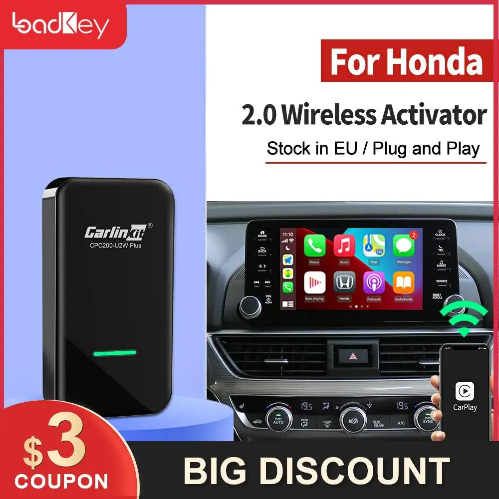 LoadKey & Carlinkit 2.0 Wireless CarPlay Android Auto For Honda Civic CRV Ridgeline Adapter Smart link USB Dongle Kit Activator
LoadKey & Carlinkit 2.0 Wireless CarPlay Android Auto For Honda Civic CRV Ridgeline Adapter Smart link USB Dongle Kit Activator