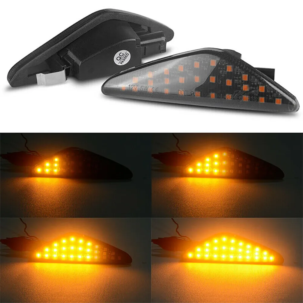 Yellow Light LED Turn Signal Light 2X Flasher Flowing Water Guard Side Indicator Practical
Yellow Light LED Turn Signal Light 2X Flasher Flowing Water Guard Side Indicator Practical