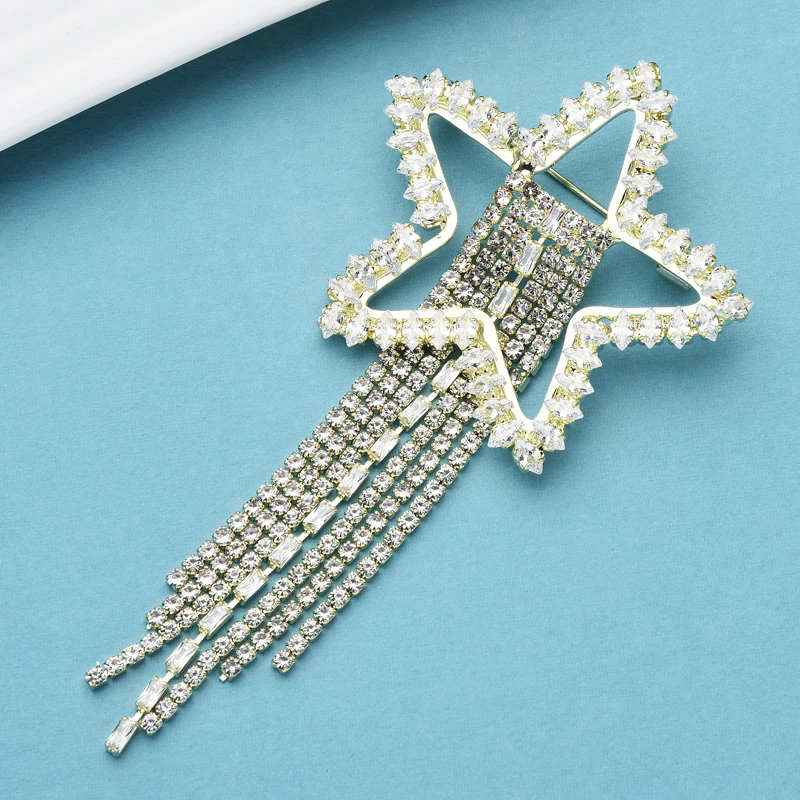 Wuli&baby Sparkling Czech Rhinestone Star Tassel Brooches For Women Men Party Office Brooch Pins Gifts
Wuli&baby Sparkling Czech Rhinestone Star Tassel Brooches For Women Men Party Office Brooch Pins Gifts
