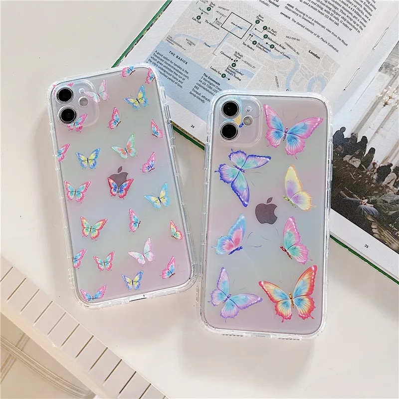 Rainbow Laser Colorful Butterfly Phone Case For iphone 13 12 11 Pro Max XS XR X SE 2020 7 8 Plus Clear Silicone Soft Cover Coque
Rainbow Laser Colorful Butterfly Phone Case For iphone 13 12 11 Pro Max XS XR X SE 2020 7 8 Plus Clear Silicone Soft Cover Coque
