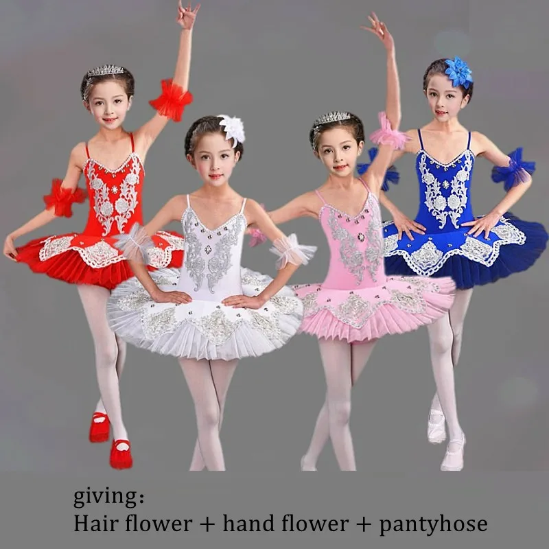 

Ballet Dress Tutu Dance Dress For Girls Children Diamond Pancake Swan Lake Ballet Bailarina Ballerina Kids Performance Costume