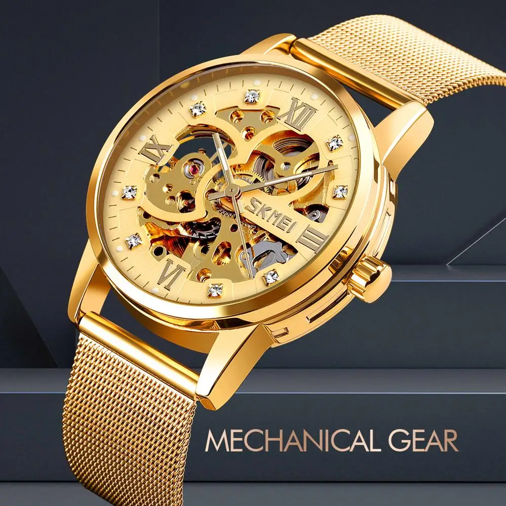Top Brand SKMEI Mechanical Watches Fashion Men's Watch Luxury Stainless Steel Men Bracelet Wristwatches Business 30M Waterproof
Top Brand SKMEI Mechanical Watches Fashion Men's Watch Luxury Stainless Steel Men Bracelet Wristwatches Business 30M Waterproof