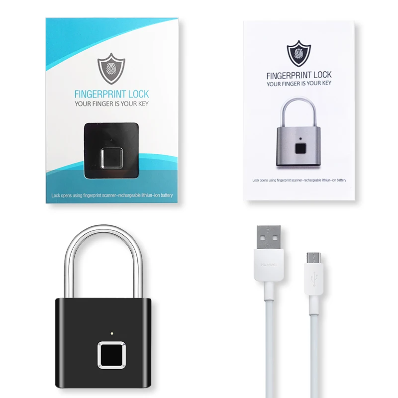 IP65 Waterproof Fingerprint Keyless Smart Lock Portable USB Recharge Security Fingerprint Lock for Locker Gym, Door, Luggage
IP65 Waterproof Fingerprint Keyless Smart Lock Portable USB Recharge Security Fingerprint Lock for Locker Gym, Door, Luggage