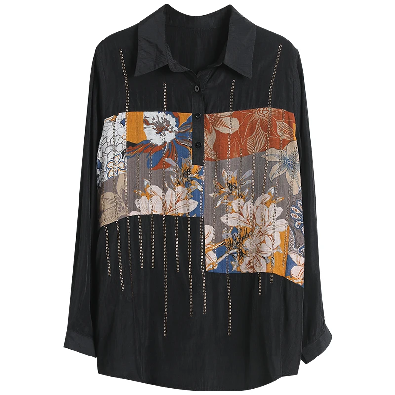 DIMANAF 2021 Plus Size Women Blouse Shirts Pattern Print Beading Long Sleeve Casual Spring Korea Style Vintage Large Shirts 5XL
DIMANAF 2021 Plus Size Women Blouse Shirts Pattern Print Beading Long Sleeve Casual Spring Korea Style Vintage Large Shirts 5XL