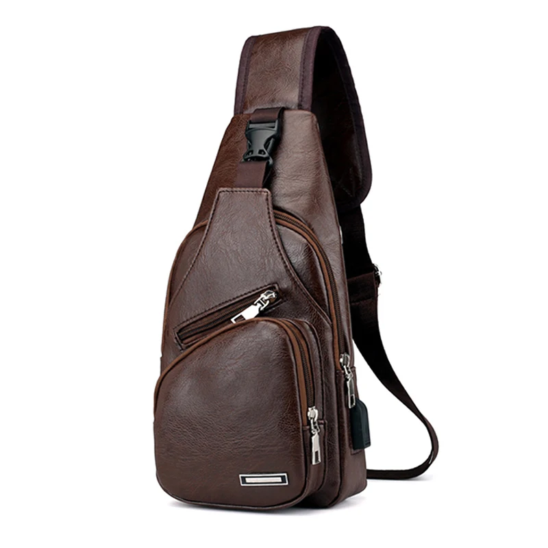 NEW Men Sport Chest Bag Vintage PU Zipper Open Crossbody Bag with Earphone Holes
NEW Men Sport Chest Bag Vintage PU Zipper Open Crossbody Bag with Earphone Holes