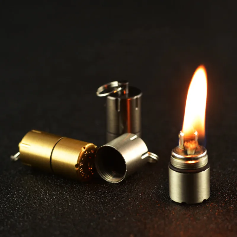 Mini Compact Kerosene Lighter Capsule Gasoline Lighter Inflated Key Chain Petrol Wheel Lighter Grinding for Outdoor Tools Alloy
Mini Compact Kerosene Lighter Capsule Gasoline Lighter Inflated Key Chain Petrol Wheel Lighter Grinding for Outdoor Tools Alloy