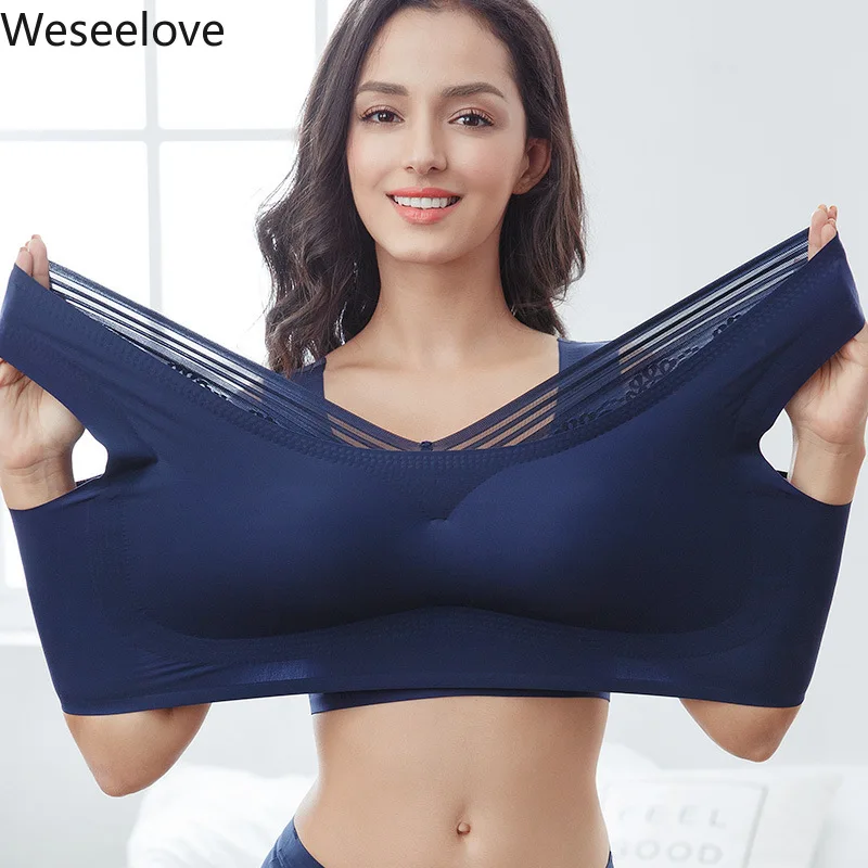 Weseelove размера плюс Бесшовные бюстгальтеры спортивный бюстгальтер Push-up Для женщин сна сексуальное нижнее белье без косточек, бюстгальтер, ча...
Weseelove размера плюс Бесшовные бюстгальтеры спортивный бюстгальтер Push-up Для женщин сна сексуальное нижнее белье без косточек, бюстгальтер, ча...