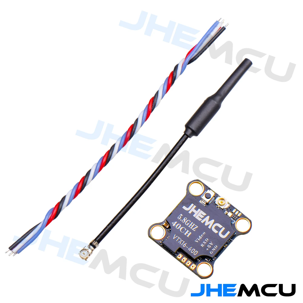 

JHEMCU VTX16-400 5.8G 40CH PitMode 25mW 100mW 200mW 300mW 400mW Adjustable VTX 16X16mm for RC FPV Racing Freestyle Micro Drones