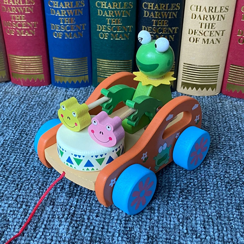 Cute Wood Material Wooden Animal Pull Rope Cartoon Rooster Frog Bear Rabbit Drag Car Baby Children Toy Gift For Baby Children
Cute Wood Material Wooden Animal Pull Rope Cartoon Rooster Frog Bear Rabbit Drag Car Baby Children Toy Gift For Baby Children