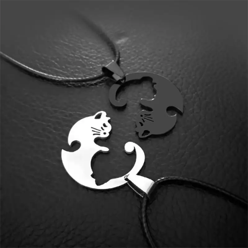 Fashion Creative Animal Cat Pendant Necklace Kitten Puzzle Couple Jewelry Holiday Jewelry Gift for the Other Half
Fashion Creative Animal Cat Pendant Necklace Kitten Puzzle Couple Jewelry Holiday Jewelry Gift for the Other Half