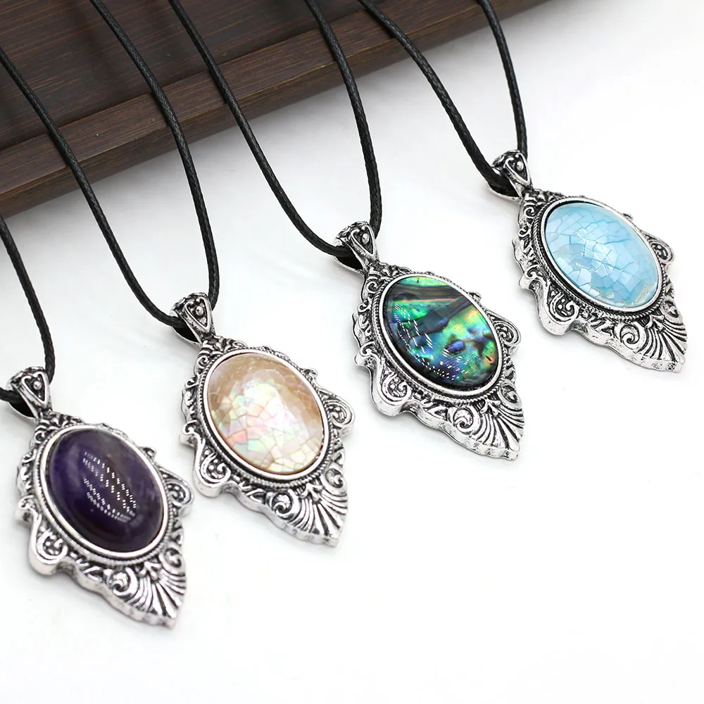 Natural Stone Pendant Necklace Vintage Natural Agates Stone Pendant Necklace for Women Jewerly Best Gift 30x55mm
Natural Stone Pendant Necklace Vintage Natural Agates Stone Pendant Necklace for Women Jewerly Best Gift 30x55mm