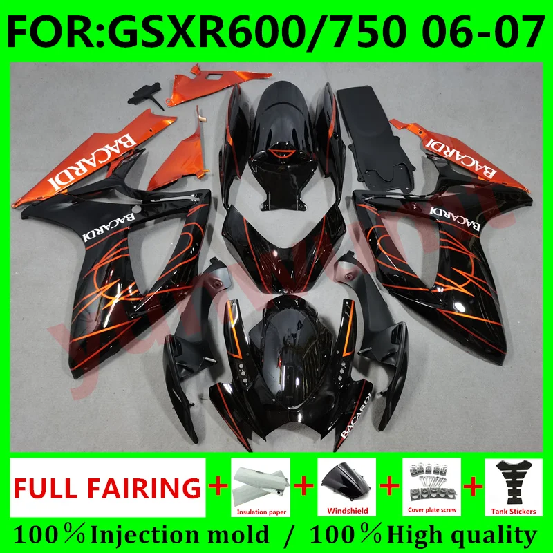 Обтекатель для мотоцикла + обтекатель для кузова бака для Suzuki GSXR600 06 07 GSXR750 2006 GSX-R750 2006 - 2007 K6 комплект обтекателей оранжевый черный
Обтекатель для мотоцикла + обтекатель для кузова бака для Suzuki GSXR600 06 07 GSXR750 2006 GSX-R750 2006 - 2007 K6 комплект обтекателей оранжевый черный