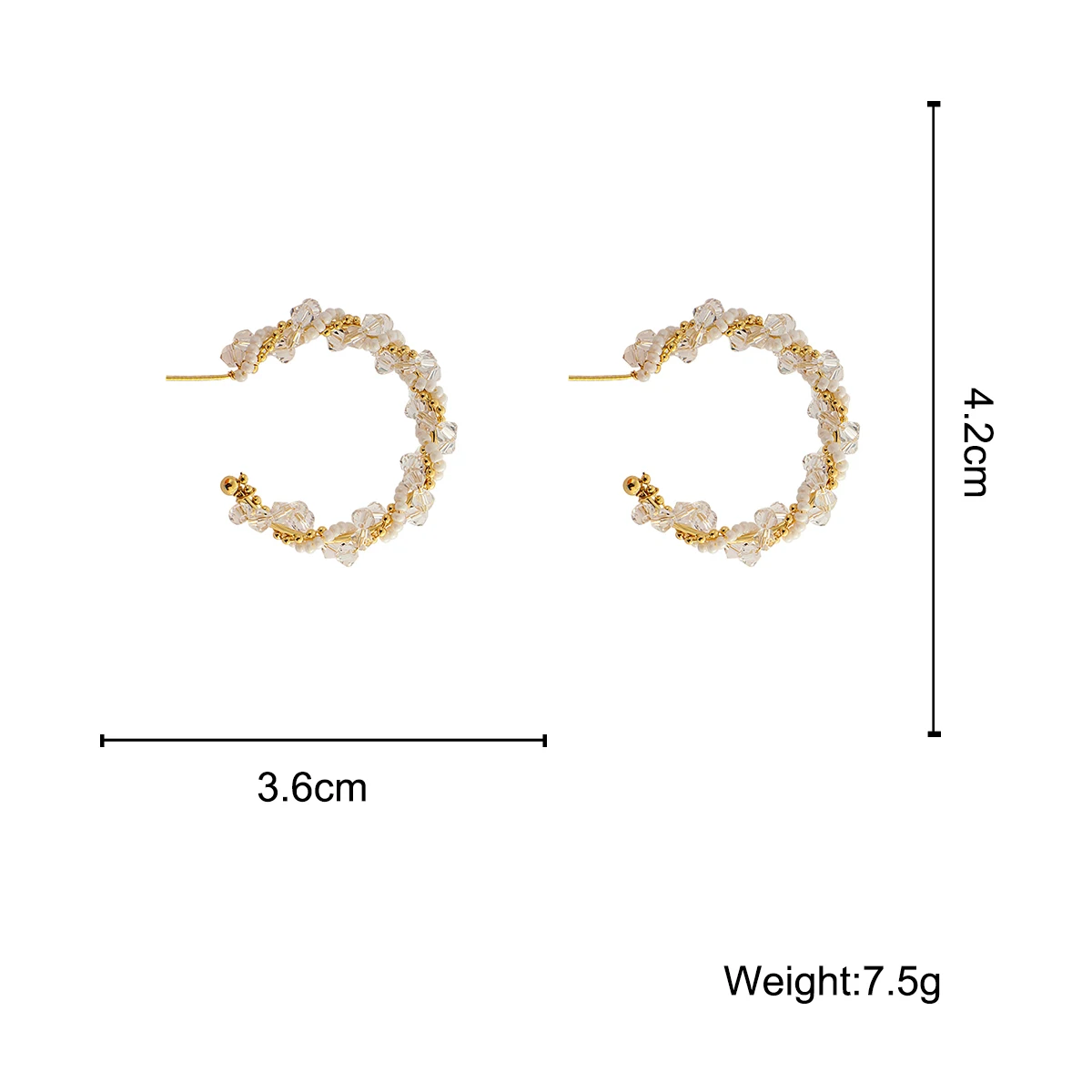 AENSOA 2021 Trendy C-Type Crystal Pearl Woven Earring Elegant Geometric Women's Girls Big Hoop Earrings Statement Jewelry Gifts
AENSOA 2021 Trendy C-Type Crystal Pearl Woven Earring Elegant Geometric Women's Girls Big Hoop Earrings Statement Jewelry Gifts