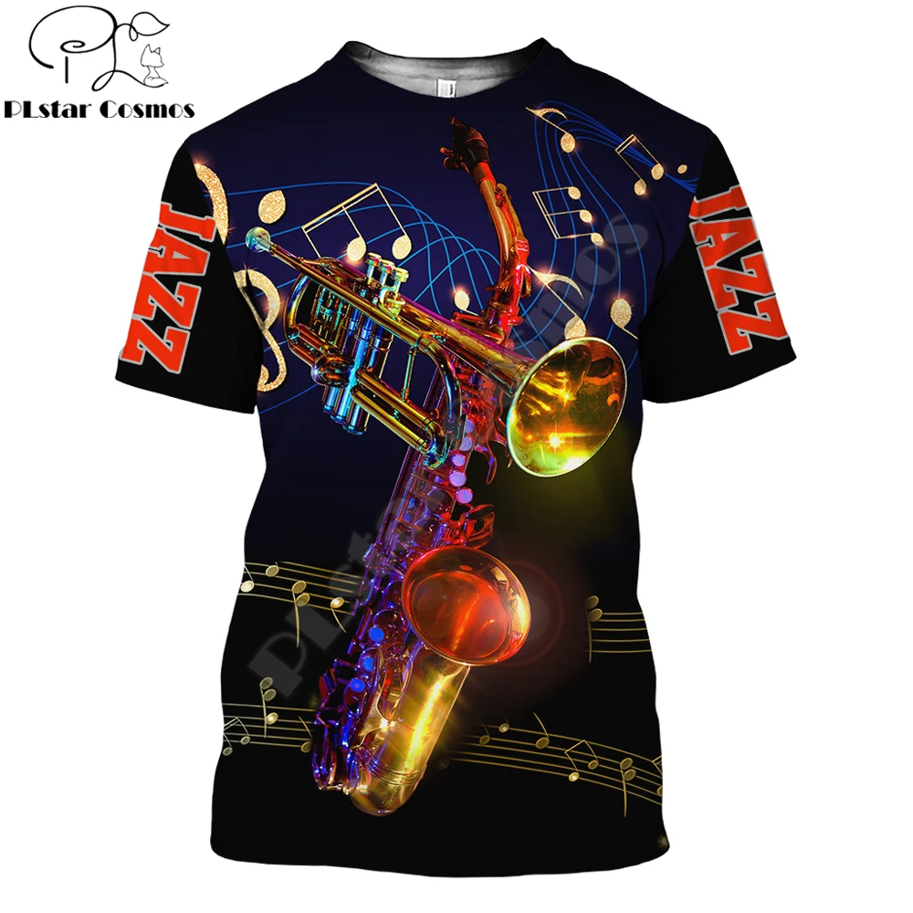 Hot Sale Fashion t shirt Jazz Saxophone And Trumpet 3D Printing Mens Summer style Short sleeve Unisex Casual sports T-shirt DW11
Hot Sale Fashion t shirt Jazz Saxophone And Trumpet 3D Printing Mens Summer style Short sleeve Unisex Casual sports T-shirt DW11
