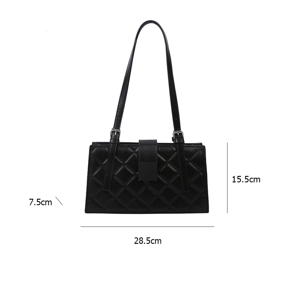 Fashion Lattice Pattern Shoulder Underarm Bag Simple Solid Leather Daily Top-handle Totes Popular Simple Female Daily Bags Hot
Fashion Lattice Pattern Shoulder Underarm Bag Simple Solid Leather Daily Top-handle Totes Popular Simple Female Daily Bags Hot
