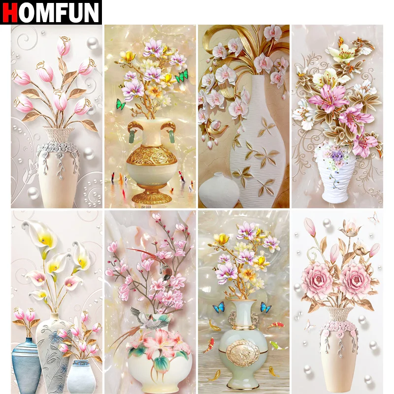HOMFUN 5D Diamond Painting "Vase Flowers Butterfly" DIY Full Rhinestones Drill Cross-stitch Square Round Diamond Embroidery 
HOMFUN 5D Diamond Painting "Vase Flowers Butterfly" DIY Full Rhinestones Drill Cross-stitch Square Round Diamond Embroidery