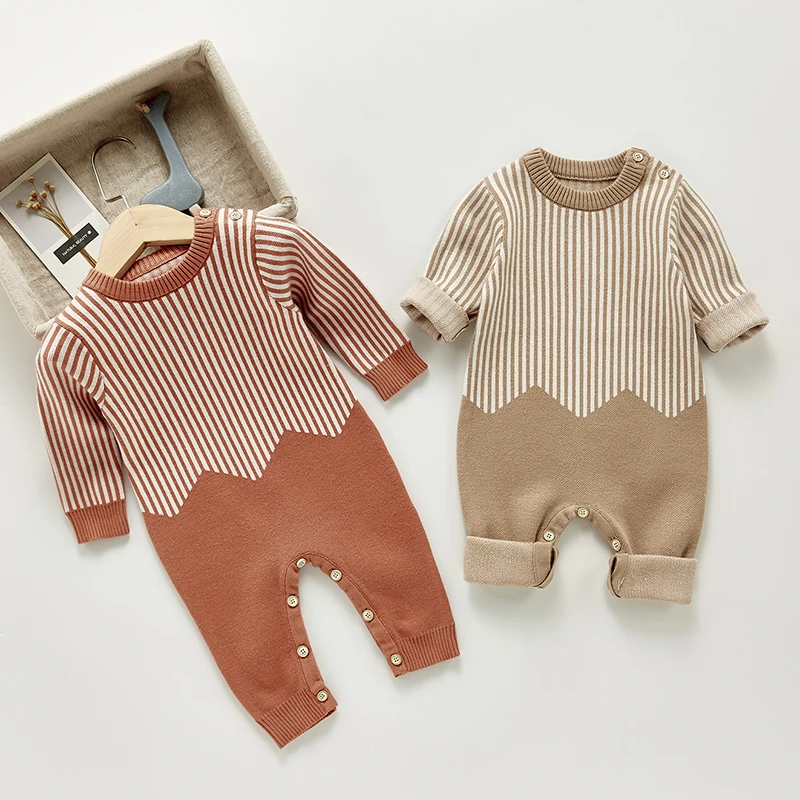 Spring Autumn Baby Boy Girl Rompers Baby Boy Girl Long Sleeves Stripe Knit Rompers Baby Boy Girl Newborn Rompers Clothes
Spring Autumn Baby Boy Girl Rompers Baby Boy Girl Long Sleeves Stripe Knit Rompers Baby Boy Girl Newborn Rompers Clothes