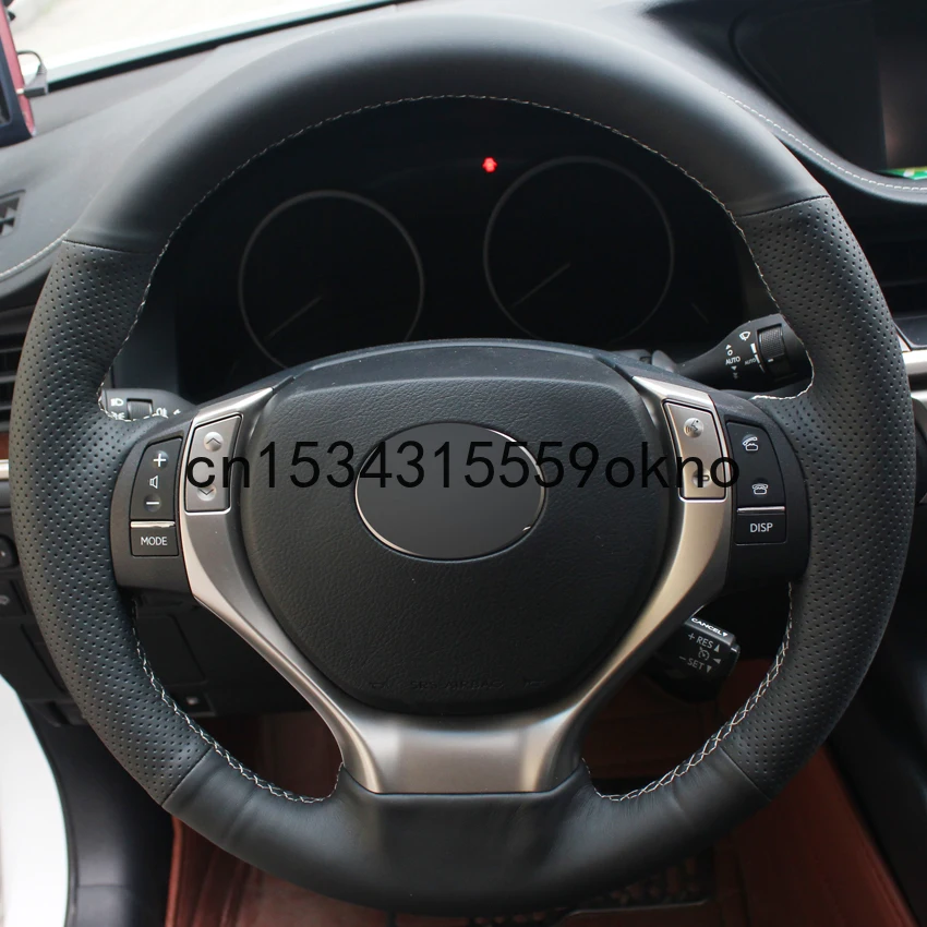 Black Leather Hand-stitched Car Steering Wheel Cover For Lexus ES250 ES300h GS250 GS300h RX270 RX350
Black Leather Hand-stitched Car Steering Wheel Cover For Lexus ES250 ES300h GS250 GS300h RX270 RX350