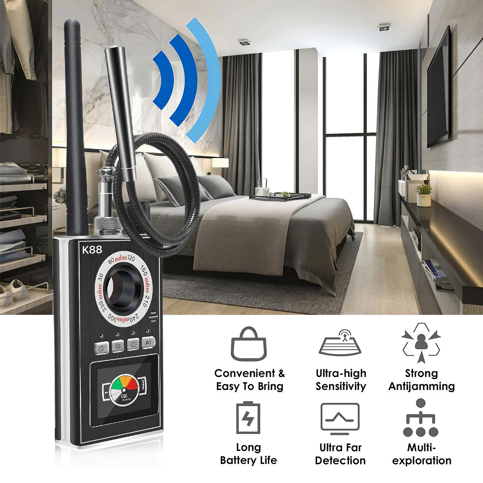 Radar Detector Gadgets Wiretapping Bug Mini Jamming Machine Eavesdropping Bug Camera Detector Gsm Jamming Machine Anti Detector
Radar Detector Gadgets Wiretapping Bug Mini Jamming Machine Eavesdropping Bug Camera Detector Gsm Jamming Machine Anti Detector