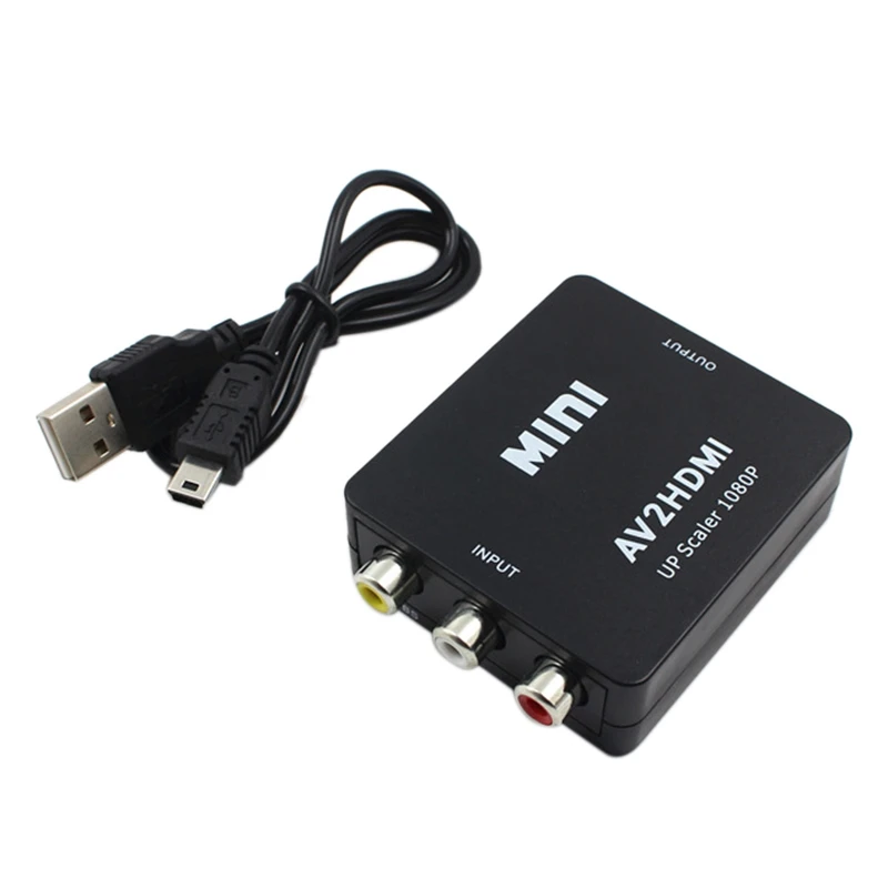 

NEW-AV к HDMI адаптер скейлер HD видео конвертер видео из AV в HDMI 1080P AV2HDMI Поддержка NTSC PAL конвертер