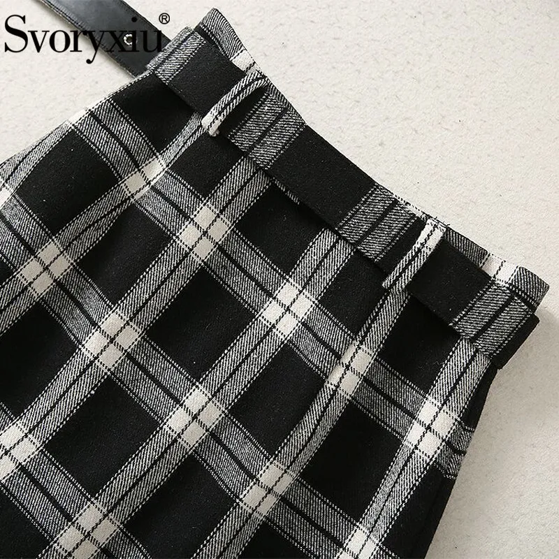 Svoryxiu Designer Autumn Winter Fashion Plaid Skirt Suit Women's Long Sleeve Single-Breasted Jackets + Mini Skirt Two Piece Set
Svoryxiu Designer Autumn Winter Fashion Plaid Skirt Suit Women's Long Sleeve Single-Breasted Jackets + Mini Skirt Two Piece Set