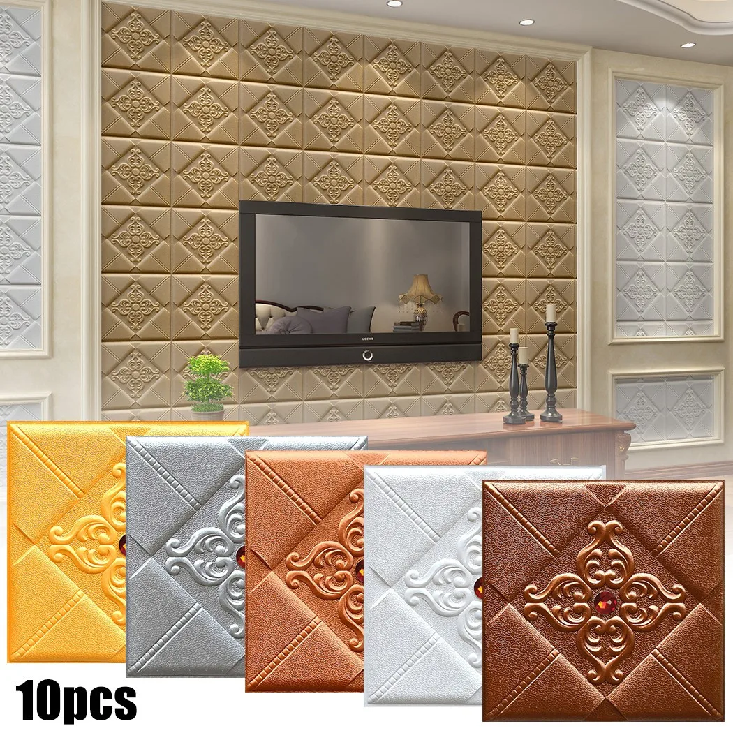 10Pcs 3D Tile Brick Wall Sticker Easy To Adhesive Foam Panel Waterproof Home Decoration Wall Stickers Posters
10Pcs 3D Tile Brick Wall Sticker Easy To Adhesive Foam Panel Waterproof Home Decoration Wall Stickers Posters