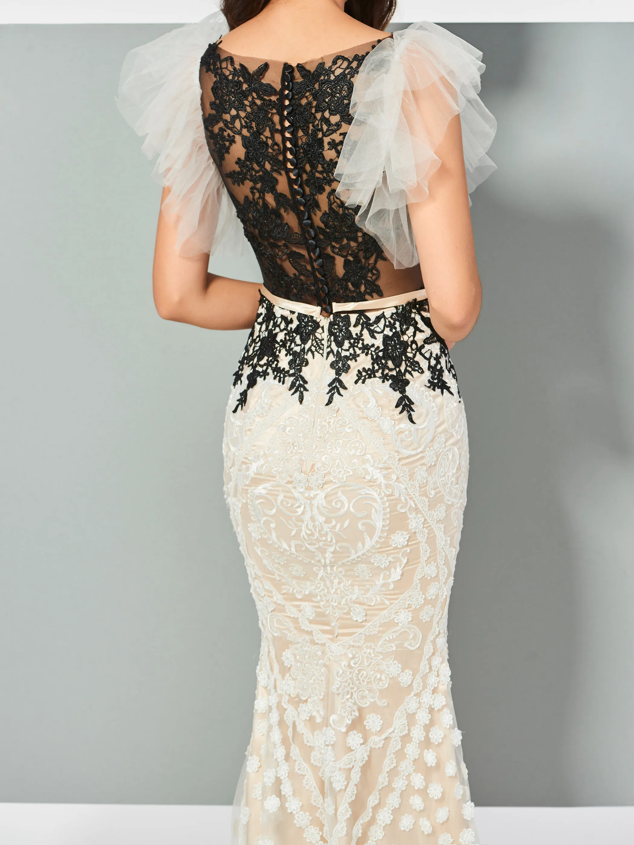 Tanpell Unique Mermaid Evening Dress scoop Appliques Lace Sleeveless Back Buttons Floor Length Women Party Custom Evening Dress
Tanpell Unique Mermaid Evening Dress scoop Appliques Lace Sleeveless Back Buttons Floor Length Women Party Custom Evening Dress