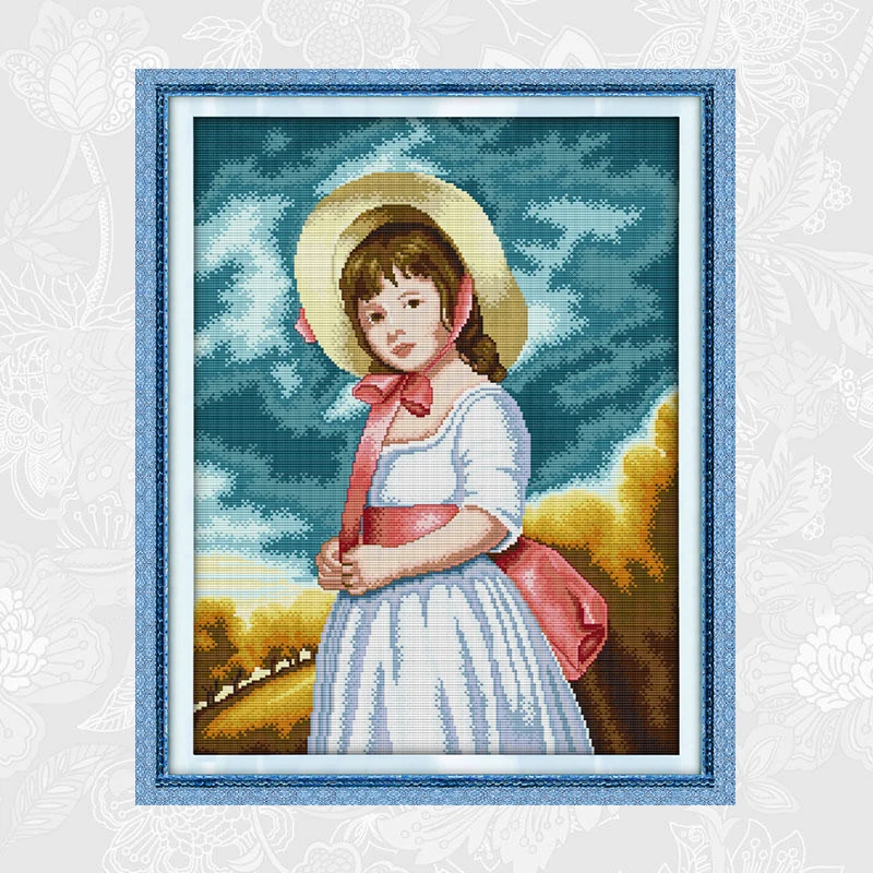 Oil Painting Girl Cross Stitch Kits Printed Canvas 11CT 14CT DMC Embroidery Sets DIY Handmade Needlework Home Decor Paintings
Oil Painting Girl Cross Stitch Kits Printed Canvas 11CT 14CT DMC Embroidery Sets DIY Handmade Needlework Home Decor Paintings