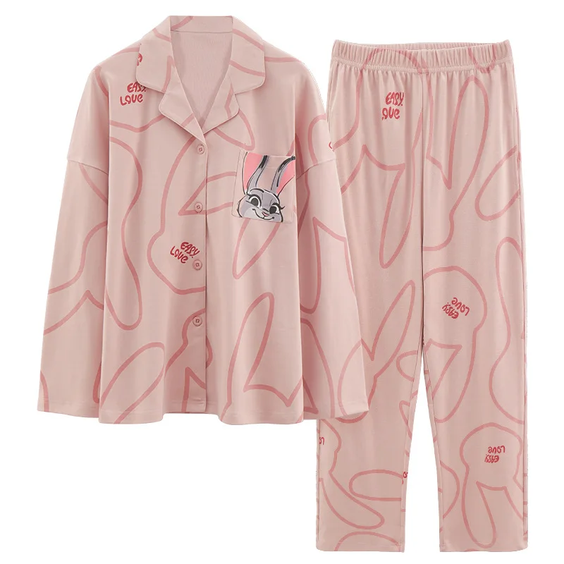 Pajamas Women's Long Sleeved Cotton Winter Casual V-neck Cardigan Pajamas Women's Home Clothes
Pajamas Women's Long Sleeved Cotton Winter Casual V-neck Cardigan Pajamas Women's Home Clothes