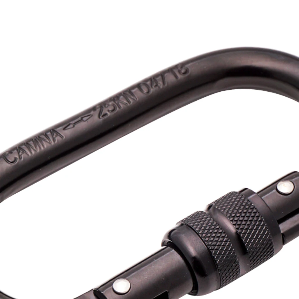 Oval-Shape 25KN Outdoor Rock Climbing Hiking Screw Locking Carabiner Hook 
Oval-Shape 25KN Outdoor Rock Climbing Hiking Screw Locking Carabiner Hook