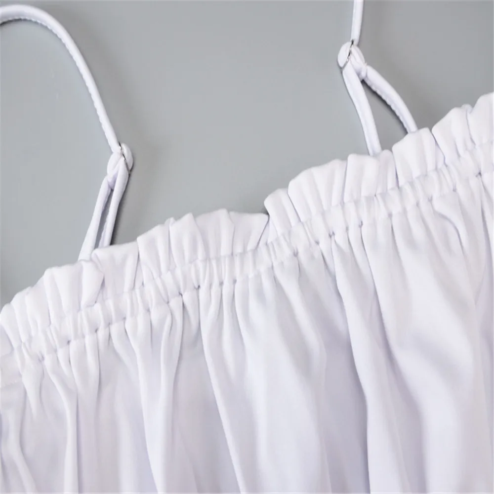 Summer Lace-Up White Crop Top Women Fashion Sleeveless Ruched Ruffles Sexy Backless Camis Female Clothing 2021
Summer Lace-Up White Crop Top Women Fashion Sleeveless Ruched Ruffles Sexy Backless Camis Female Clothing 2021