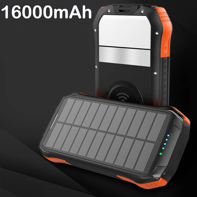 16000mAh Solar Power Bank Fast Qi Wireless Charger for iPhone 12 Samsung S21 Xiaomi Powerbank PD 18W External Battery Poverbank
16000mAh Solar Power Bank Fast Qi Wireless Charger for iPhone 12 Samsung S21 Xiaomi Powerbank PD 18W External Battery Poverbank