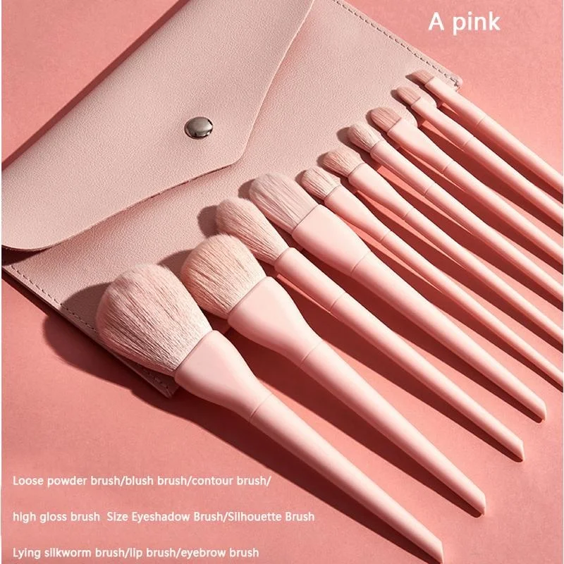 Tool 10pcs Makeup Brush Set Makeup Soft Fur Eyeshadow Brush Blush Brush Loose Powder Brush Blending Contour Make Up Brushes
Tool 10pcs Makeup Brush Set Makeup Soft Fur Eyeshadow Brush Blush Brush Loose Powder Brush Blending Contour Make Up Brushes