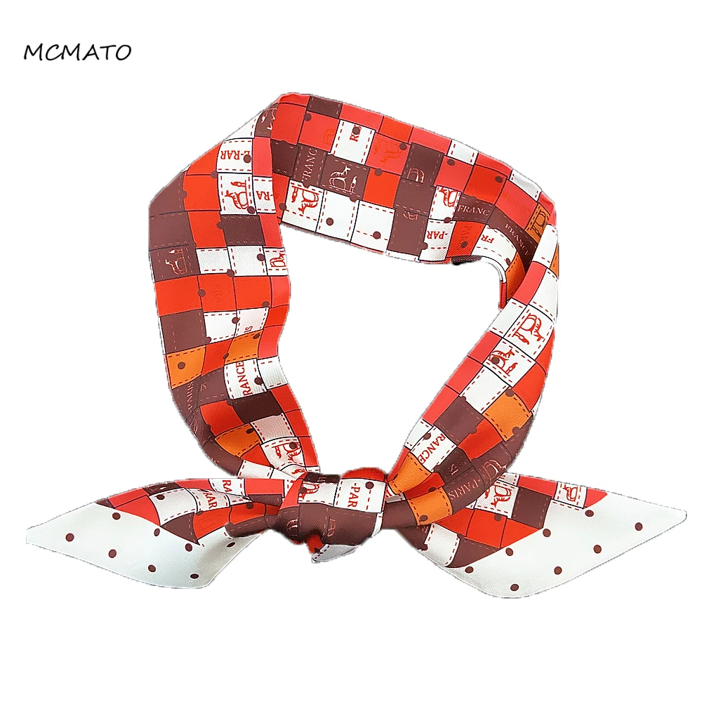 New Design Lattice Printed Woman Silk Scarf Brand Bag Grid Ribbons Fashion 95cm Small Long Scarves Headband For Four Seasons Tie
New Design Lattice Printed Woman Silk Scarf Brand Bag Grid Ribbons Fashion 95cm Small Long Scarves Headband For Four Seasons Tie