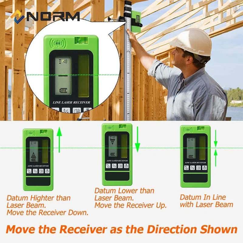 Universal Laser Beam Receiver For 5/8/12 Lines Laser Level
Universal Laser Beam Receiver For 5/8/12 Lines Laser Level