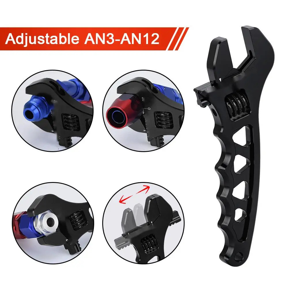 DF Racing- Aluminium Adjustable Spanner Tool Wrench Tool Hose Fitting Tool AN3 AN4 AN6 AN8 AN10 AN12
DF Racing- Aluminium Adjustable Spanner Tool Wrench Tool Hose Fitting Tool AN3 AN4 AN6 AN8 AN10 AN12